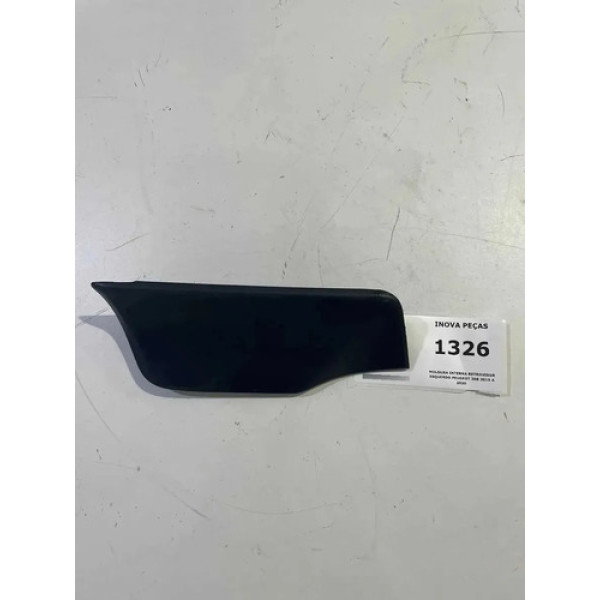 Moldura Interna Retrovisor Esquerdo Peugeot 208 2015 A 2020 Branco
