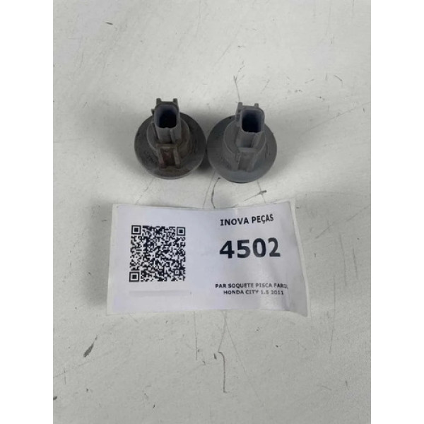 Par Soquete Pisca Farol Honda City 1.5 2011 Prateado