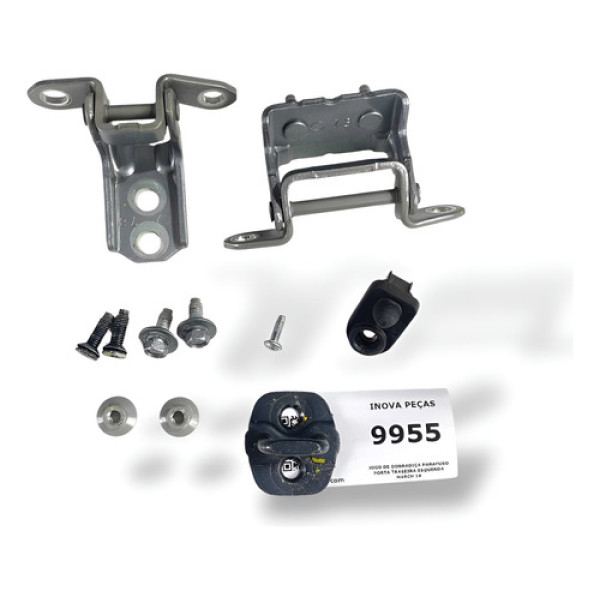 Jogo De Dobradiça Parafuso Porta Traseira Esquerda March 18