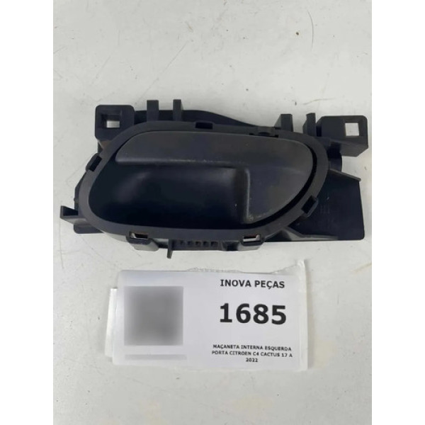 Maçaneta Interna Esquerda Porta Citroen C4 Cactus 2017/22 Preto Dianteira/traseira