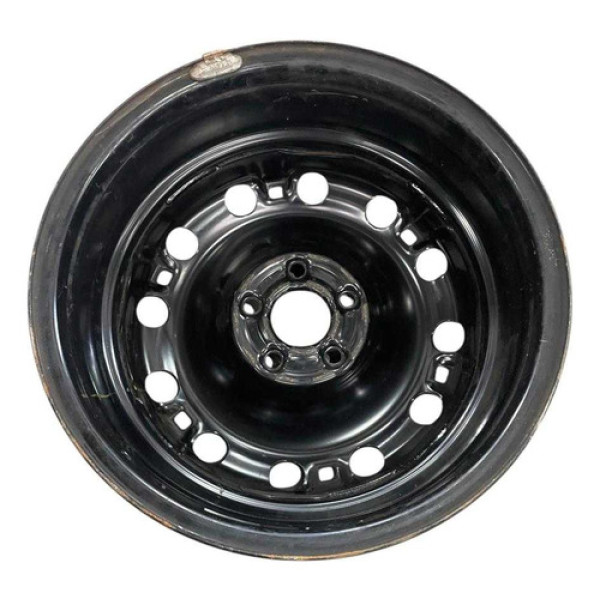 Roda Aro 16 De Ferro Vw Polo Fox 5 Furos  Prata