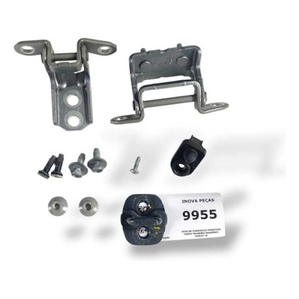 Jogo De Dobradiça Parafuso Porta Traseira Esquerda March 18 Prateado