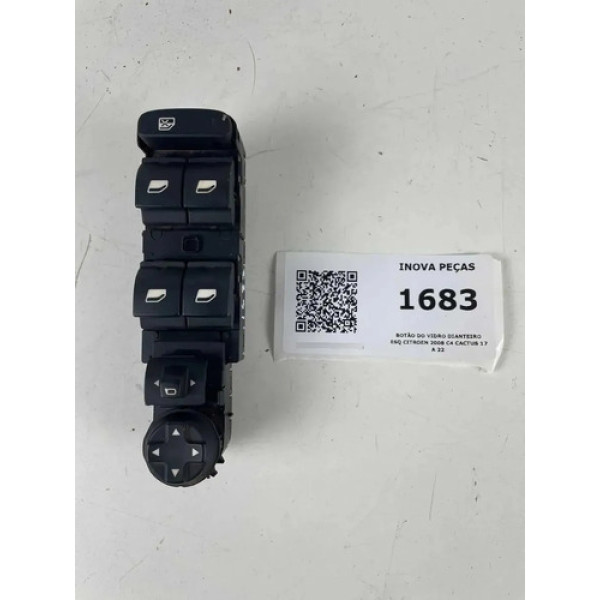 Botão Do Vidro Dianteiro Esq Citroen 2008 C4 Cactus 17 A 22 