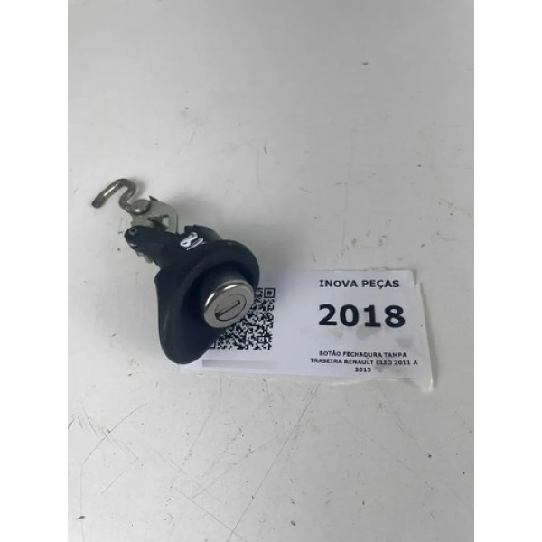 Botão Fechadura Tampa Traseira Renault Clio 2011 A 2015 Preto Dianteira/traseira
