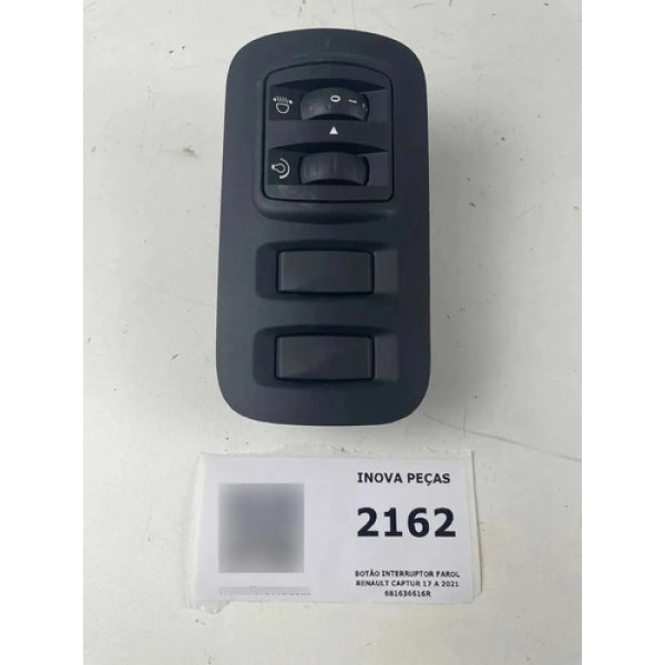 Botão Interruptor Farol Renault Captur 17 A 2021 681636616r Bege
