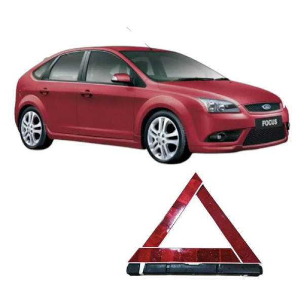 Triângulo De Sinalização Ford Focus Com Suporte, Plástico