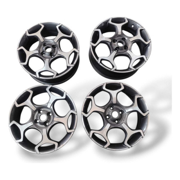 Jogo De Roda Fiat Bravo 4x100 Aro 17 Prata E Preto