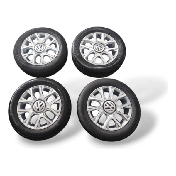 Jogo De Roda Aro 15 Com Pneu Volkswagen Up Cross Vermelho