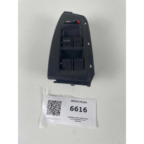 Comando Botão Vidro Honda Civic Esquerdo 97/02 Original