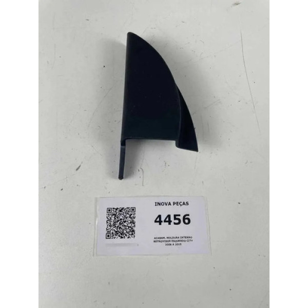 Acabam. Moldura Interno Retrovisor Esquerdo City 2008 A 2015 Prateado