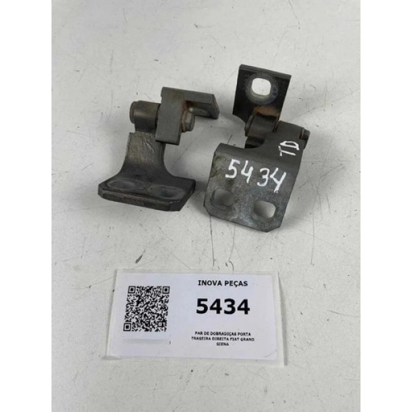 Par De Dobradiças Porta Traseira Direita Fiat Grand Siena