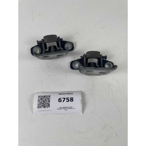 Par Dobradiça Porta Traseira Direita Sandero 1.6 2016