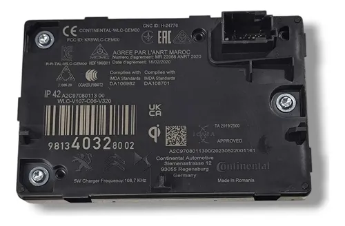 Carregador De Indução Peugeot 208 Ano 2024 981340328002 Original