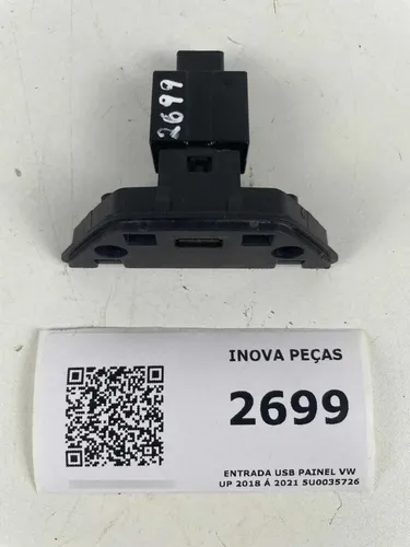 Entrada Usb Painel Vw Up 2018 Á 2021 5u0035726 Preto