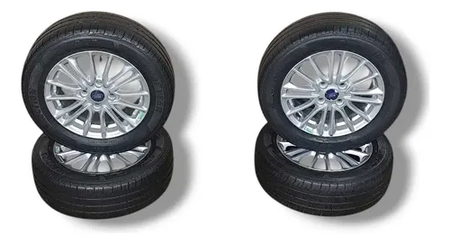 Jogo De Roda Com Pneu Ford Ka 4x108 195/60 R15 Prata